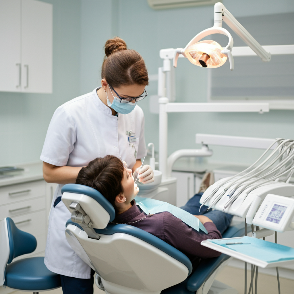 dottoressa che fa visita di controllo