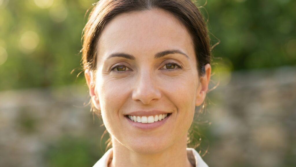 donna con un bel sorriso denti belli