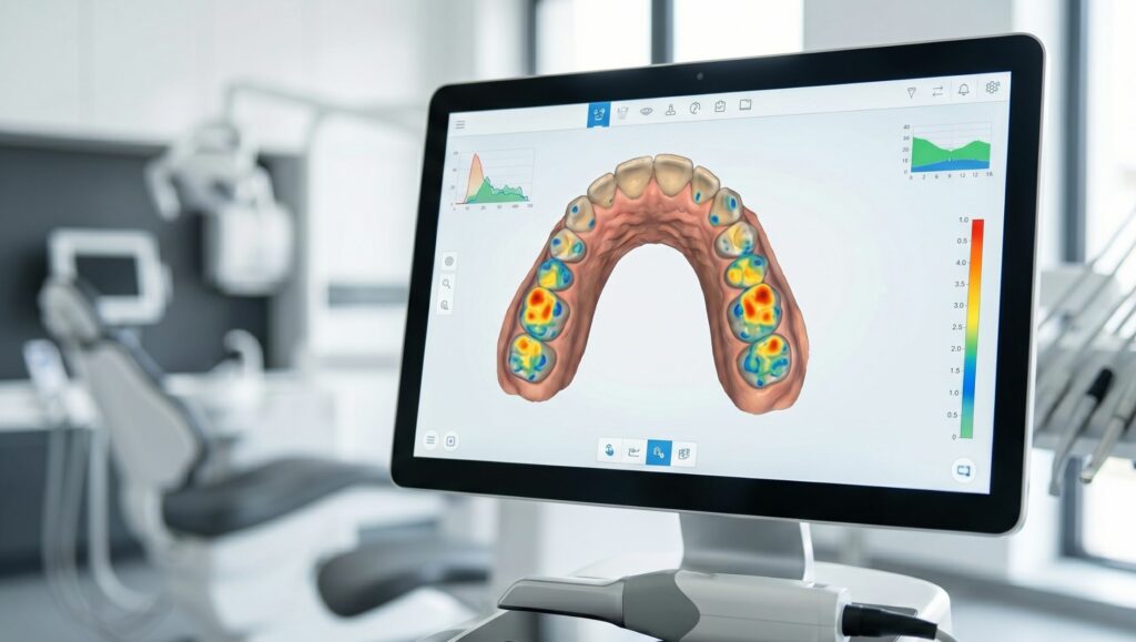 Mappa digitale della pressione occlusale.